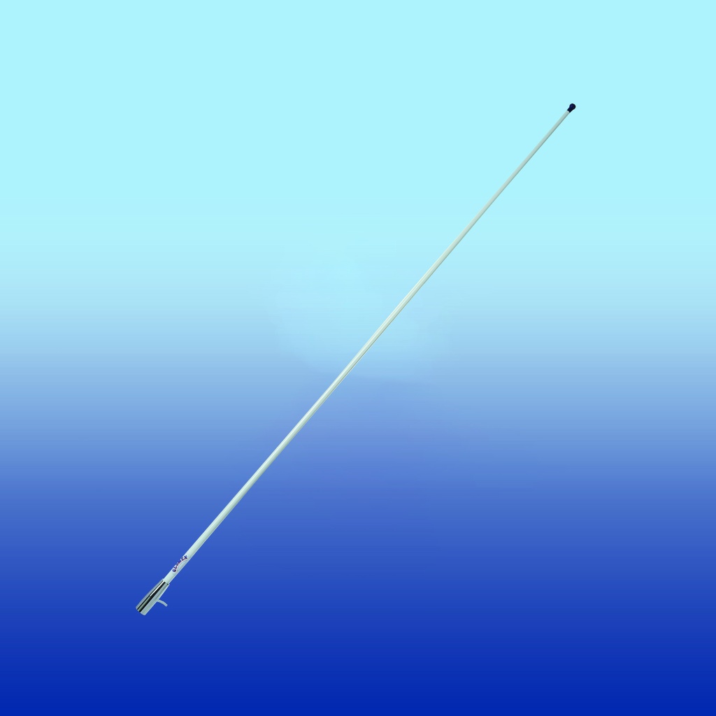 VHF-antenn nylon 3 dB 1500 mm 4,5 m kabel krom bas