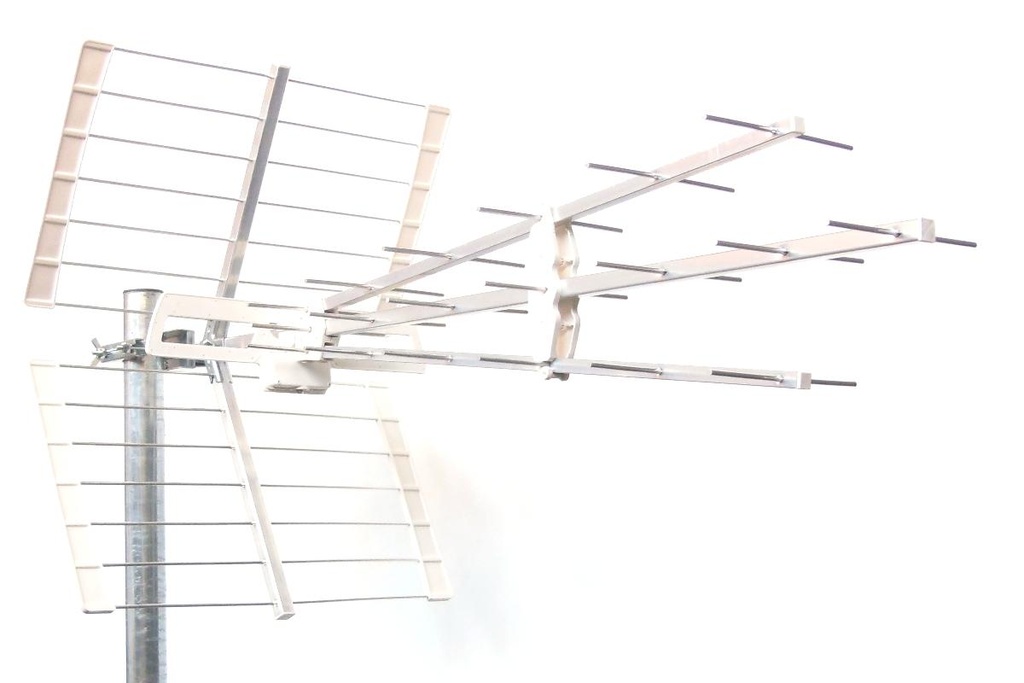 TV antenna UHF channels 21-48 gain 12-18 dBi 35-element ICE LTE700