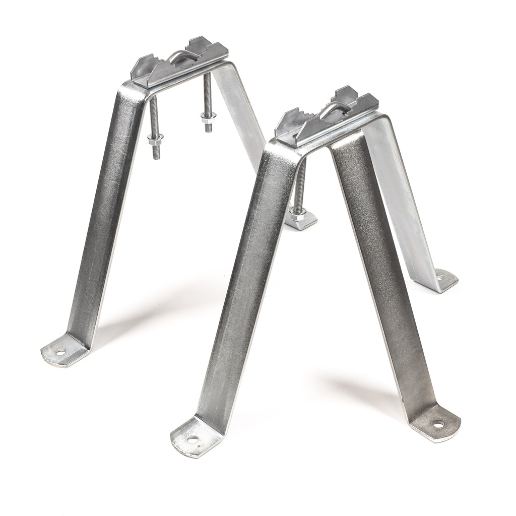 Pair of mast brackets, 250 mm wall clearance, Ø38-50 mm, galvanised