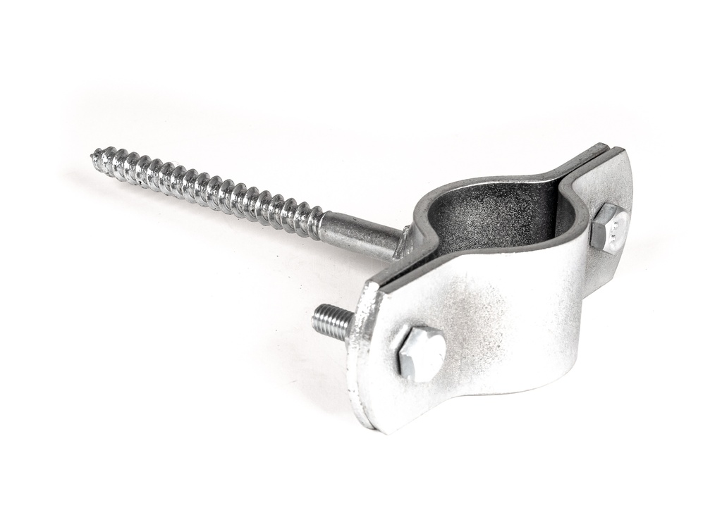 Mast bracket with carriage bolt and clamp plate, Ø38-50 mm, galvanised