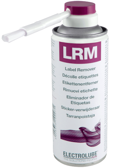 Electrolube LRM – paperietikettien poistoaine harjalla, 200 ml aerosoli