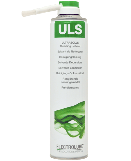 Electrolube ULTRASOLVE ULS – Cleaning Solvent with Brush, 400 ml aerosol