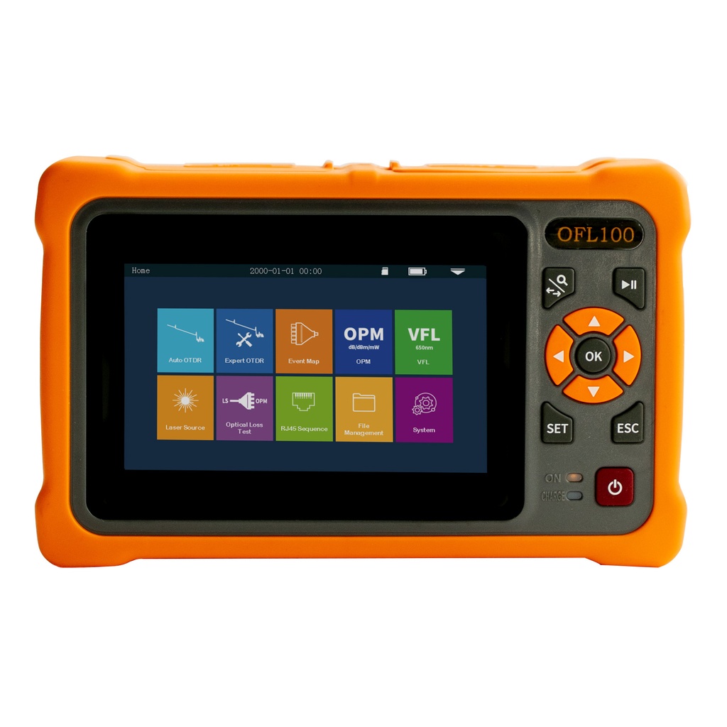 OTDR-fibertestare, SC/APC, singlemode 1310/1550 nm, 26 dB, 2,5 m händelsedöd zon