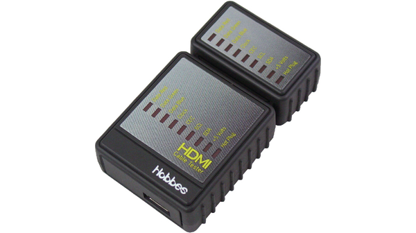 HDMI cable-pair tester, transmitter and receiver