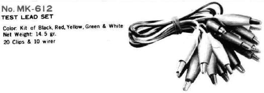 Crocodile-clip lead set Marushin
