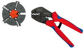 Crimping-tool set with 5 dies, AWG 23-7 / 0.25-10.00 mm²