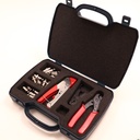 Crimping-tool set HTH518EI/HT5 with 5 BNC, RCA and F connectors