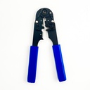 Crimping tool for 6-way modular cable, side latch