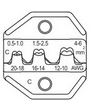 Crimping tool for uninsulated connectors AWG20-18/16-14/12-10,DIN 0.5