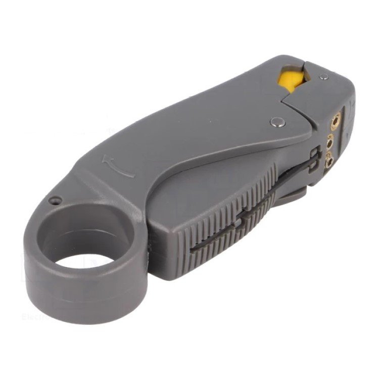 Two-blade wire stripper for RG11/213