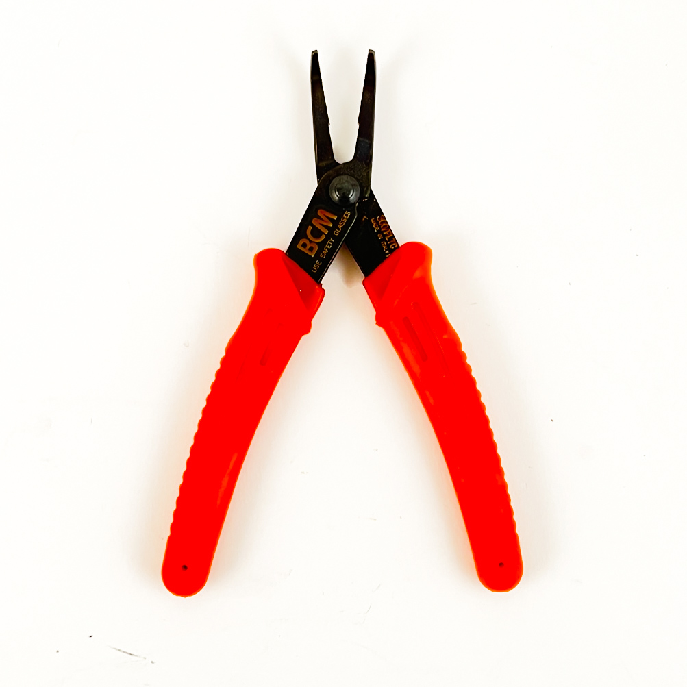 Needle-nose pliers serrated bent