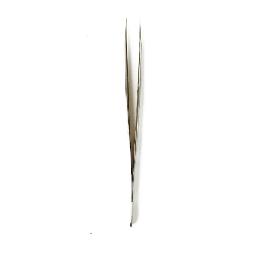 Antimagnetic straight tweezers, 140 mm, pointed tip