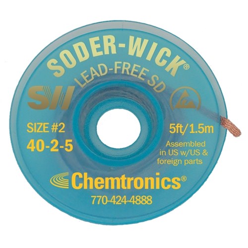 Desoldering braid 1.5 mm yellow 1.5 m 10 pcs lead-free vacuum pack