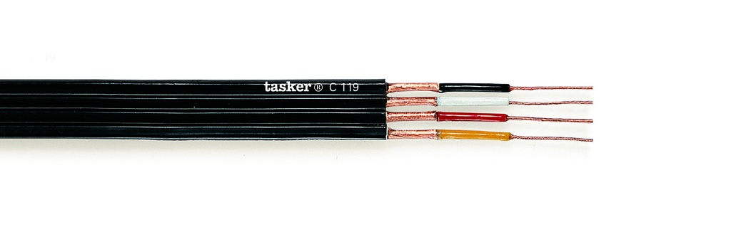 Stereokaapeli 4x0,14 litteä