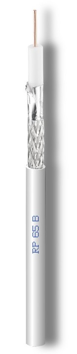 RG6 Eca 1/4,75 mm Ø6,6 mm Class-A+ 75 ohm valkoinen K250
