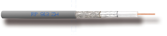 RG6 Dca Ø6,8 mm Class-A++ Cu+Al 75 ohm harmaa K250 