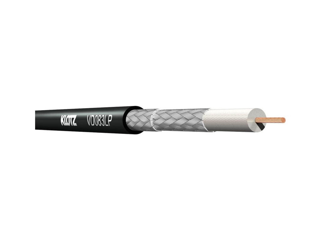 HDSDI HighFlex 0.8/3.7DZ Eca Ø6,1 mm 75 ohm 12G musta video koaksiaalikaapeli PUR K500
