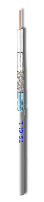 RG6 Eca Ø6,9 mm Class-A++ 75 ohm valkoinen K250 