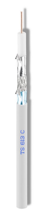 RG6 Cca Ø6,9 mm Class-A+ Cu+Al 75 ohm harmaa K250