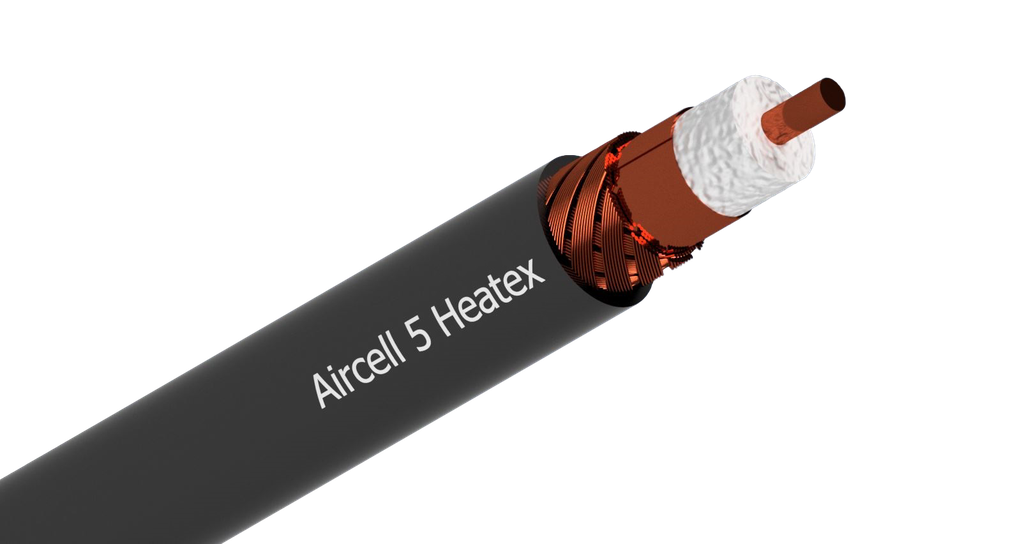 Aircell 5 HEATEX Cca Ø5,0 mm 50 ohm FRNC musta K102 