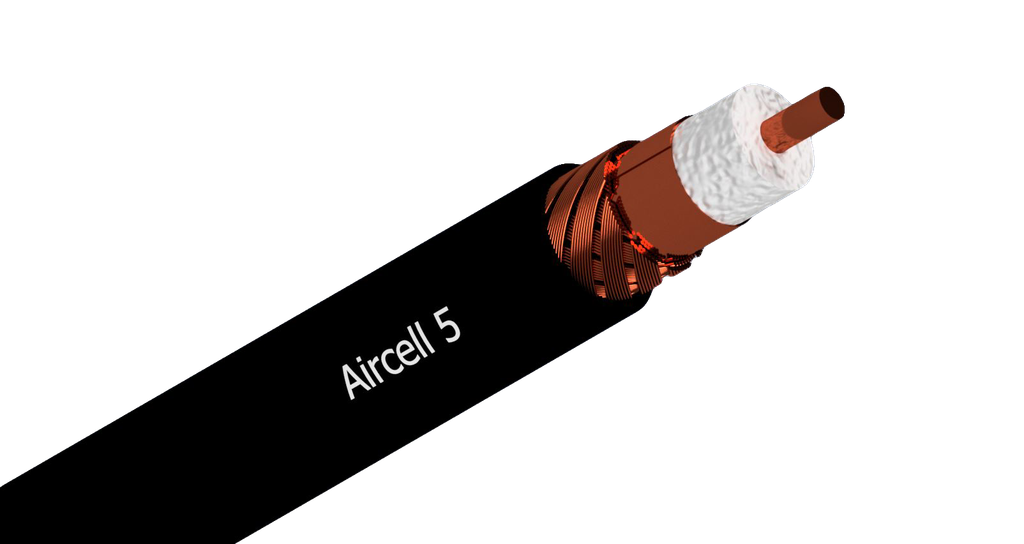 Aircell 5 Eca Ø5,0 mm 50 ohm PVC musta K102