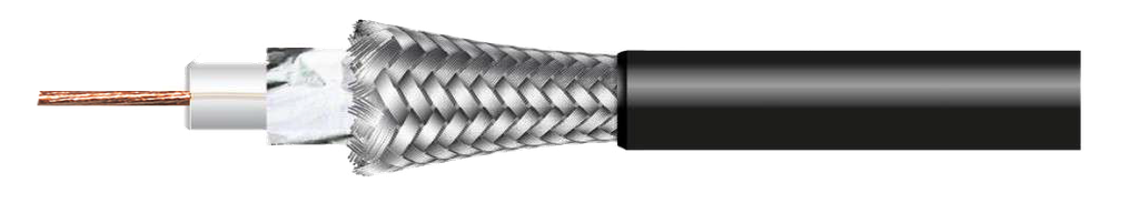 Antennikaapeli 50 ohm 19X0,28 mm Ø5,4 mm PVC 3GHz@55,5 dB K500