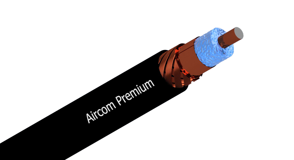 Aircom Premium Eca Ø10,2 mm 50 ohm PVC musta K505