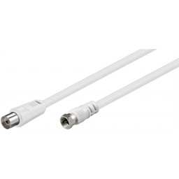 antennkabel F-hane/IEC-hona 5 m trippelskärmad >90 dB