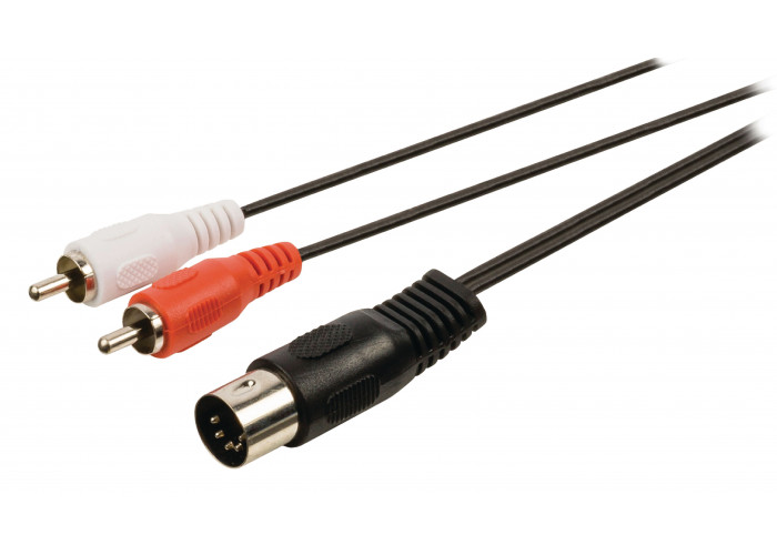 välij DIN(5n u)/2RCA-uros 1,5m DIN->2RCA