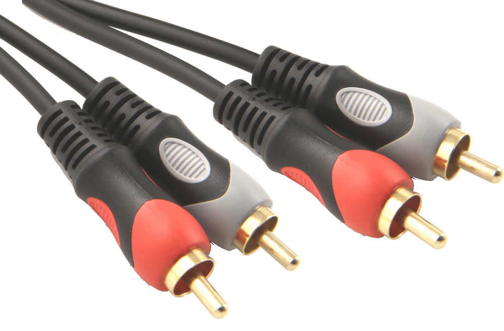 ljudkabel 2RCA-hane/2RCA-hane 0,5 m