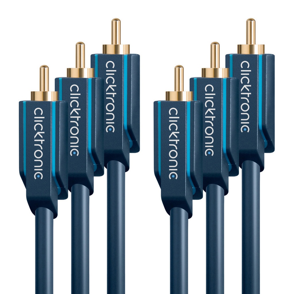 Komponenttikaapeli 3 x RCA-uros/3 x RCA-uros 20m