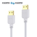 HDMI-kabel 4K 2 m slim vit Pureinstall