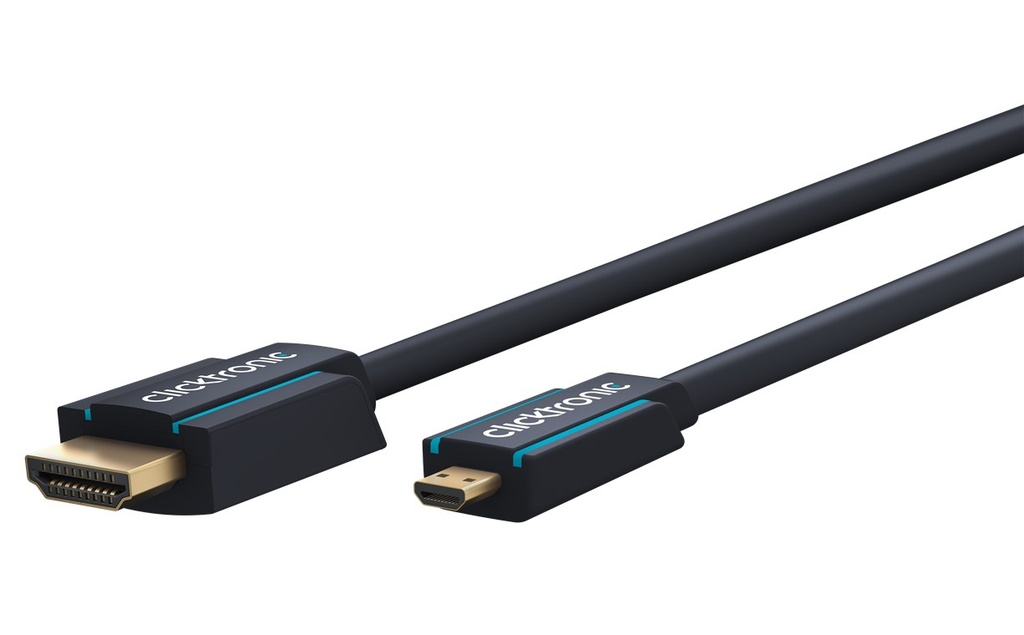 HDMI/HDMI-micro-välijohto 5 m Clicktronic