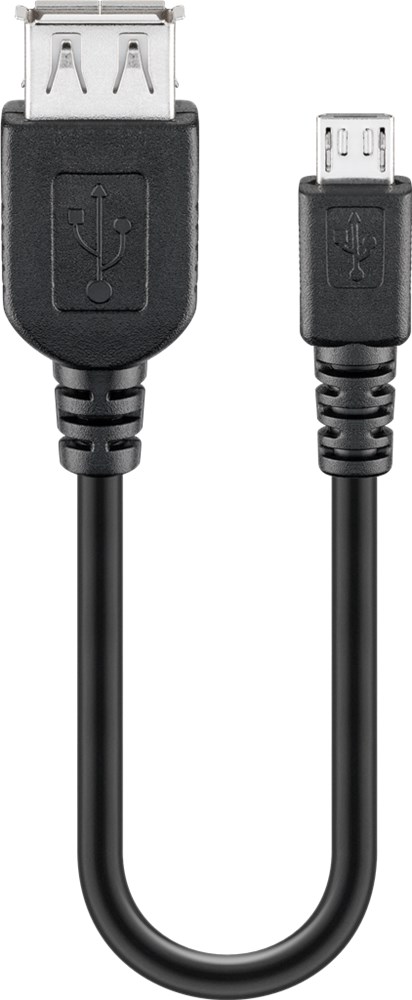 USB-USB cable A-female/B-micro male 0.2 m OTG IP TK0602