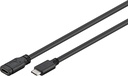 USB C-male/USB C-female 1 m USB3.1 black USB cable