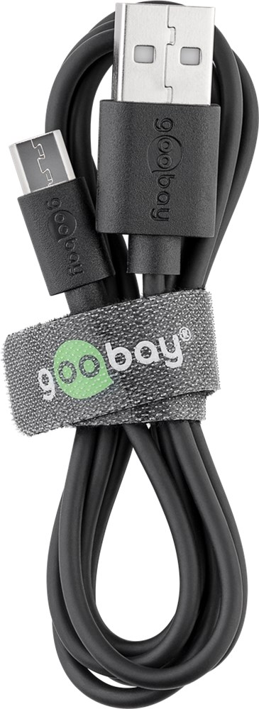 USB A-uros/USB B-micro 1,0 m Musta TK05