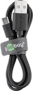 USB A-uros/USB B-micro 1,0 m Musta TK05