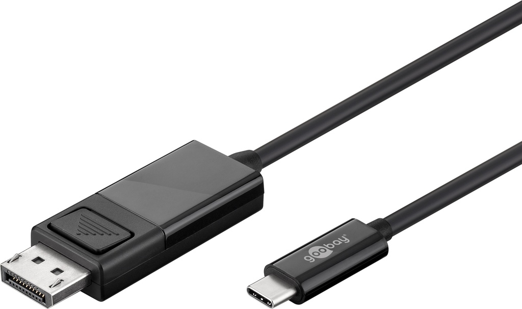 USB-C-male/DP USB cable 4K@60 1.2 m black