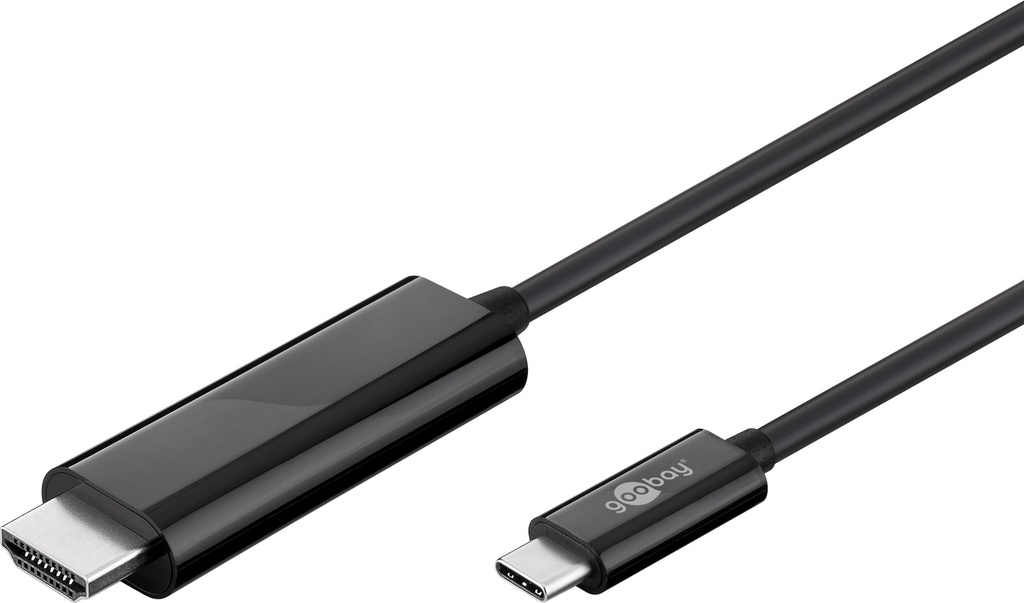 USB-C>HDMI 4K@60 Hz 1,8 m musta