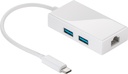 USB-C adapter 2-ports Ethernet 2×USB3.0
