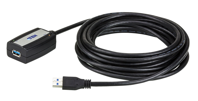 USB-förlängningskabel A-hane/A-hona 5 m med förstärkare USB3.2