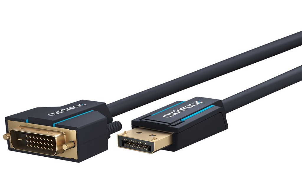 DisplayPort/DVI-välijohto 15,0 m Clicktronic