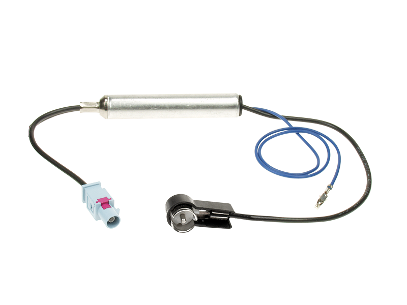 Fakra B-hane/ISO hane (skarvkontakt) adapterkabel 0.2 m phantom power strömförsörjning