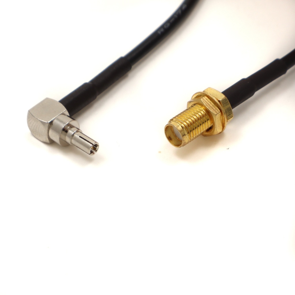 SMA naaras/CRC9 adapterivälijohto RG174 1 m