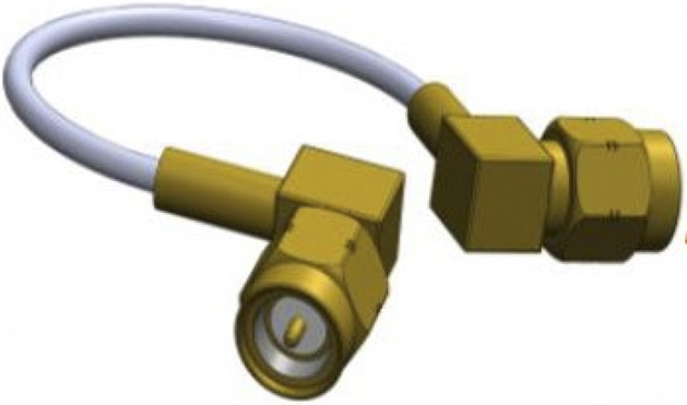 SMA-uros kulma/RPSMA-uros kulma välijohto 0,25 m (2 kpl)