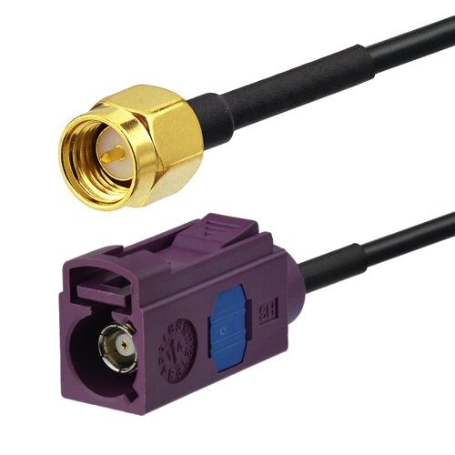 RF-välijohto 10 m Aircell5 Eca Fakra D-naaras - SMA-uros