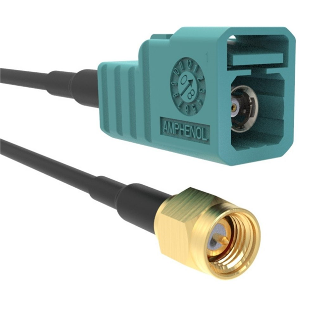 SMA-hane/Fakra A-hona 4 m RG174 RF-kabel