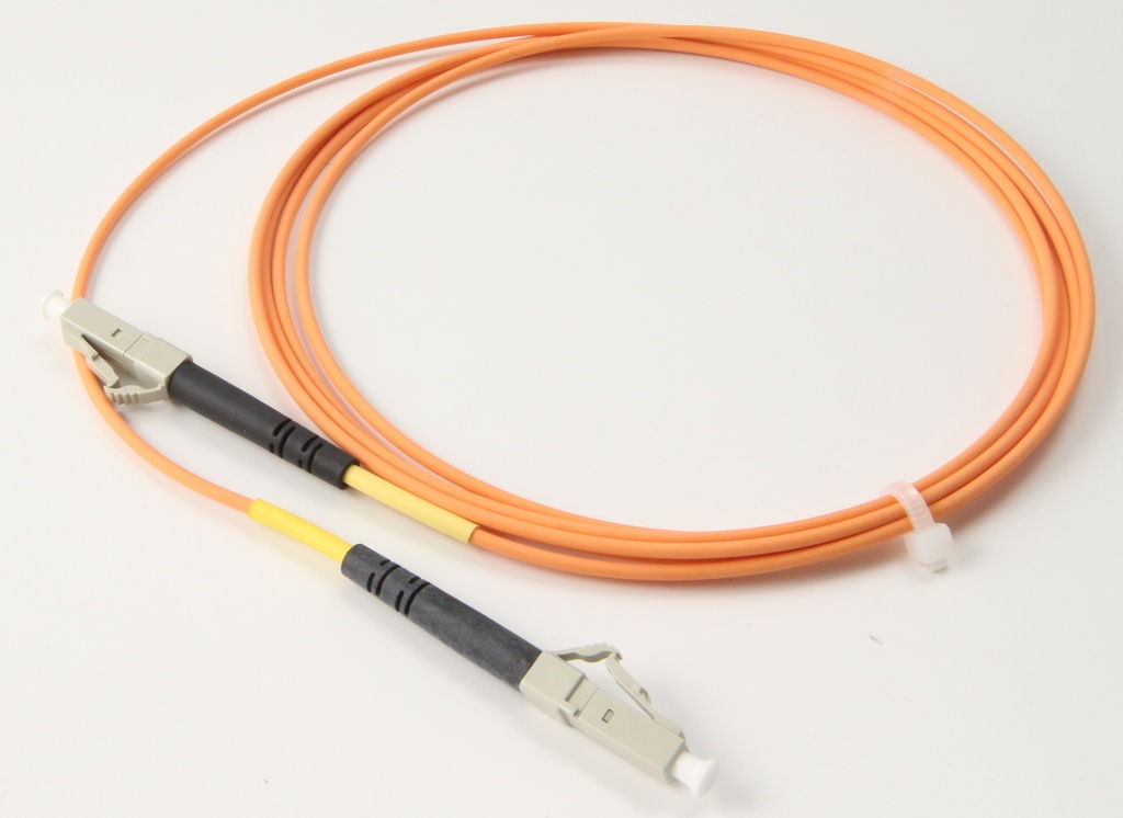 fiberoptisk patchkabel MM LC/LC 2 m 50/125 simplex Ø1,8 mm OM2