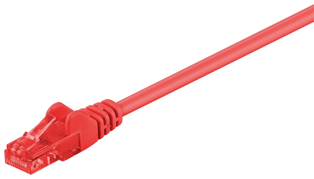 CAT6-välijohto U/UTP CCA bulk punainen 0. 25m 