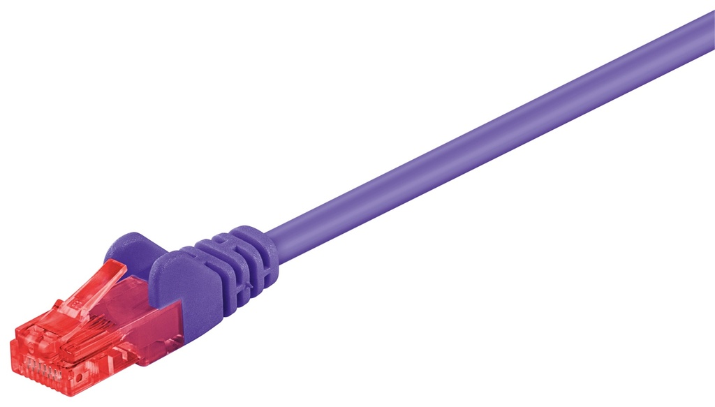 CAT6-välijohto U/UTP  CCA bulk violetti 0. 25m
